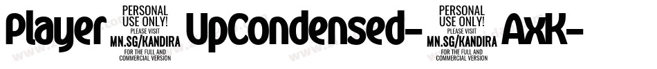 Player1UpCondensed-2AxK字体转换 Player1UpCondensed-2AxK字体转换