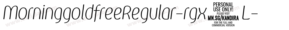 MorninggoldfreeRegular-rgx1L字体转换