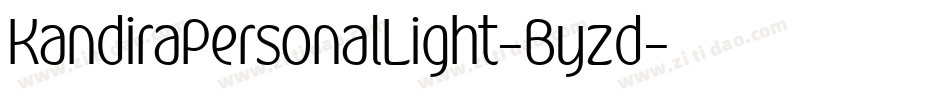 KandiraPersonalLight-Byzd字体转换