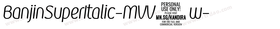 BanjinSuperItalic-MVV8w字体转换