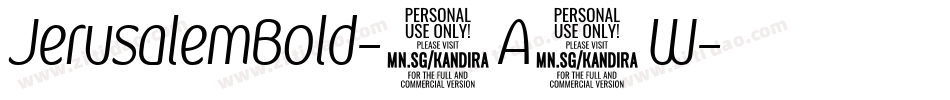 JerusalemBold-2A8W字体转换