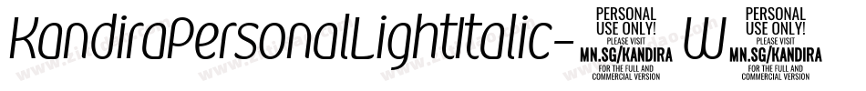 KandiraPersonalLightItalic-8W3g字体转换
