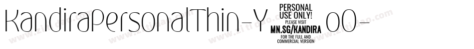 KandiraPersonalThin-Y8oO字体转换 KandiraPersonalThin-Y8oO字体转换