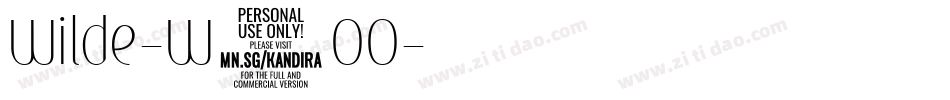 Wilde-W8OO字体转换