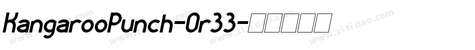 KangarooPunch-Or33字体转换