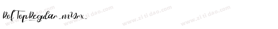 RofTopRegular-mYrx字体转换