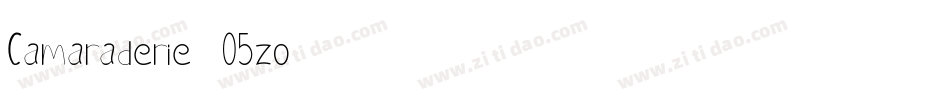 Camaraderie-05zo字体转换