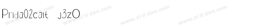 Prida02calt-j3zO字体转换