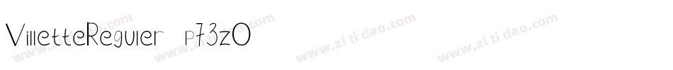 VilletteReguler-p73zO字体转换