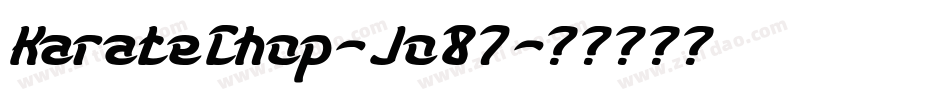 KarateChop-Jo87字体转换