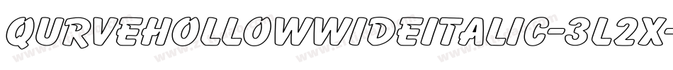 QurveHollowWideItalic-3l2X字体转换