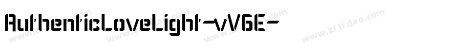 AuthenticLoveLight-vV6E字体转换