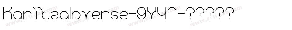 KaritzaInverse-9V47字体转换