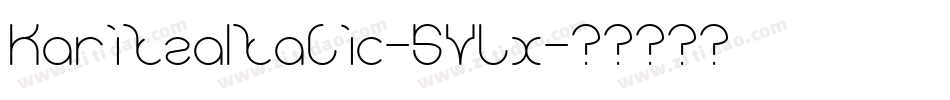 KaritzaItalic-5VLx字体转换