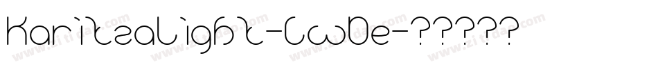 KaritzaLight-lwDe字体转换