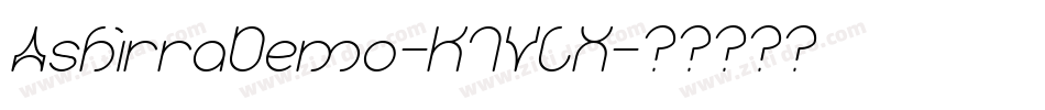 AshirraDemo-K7VlX字体转换