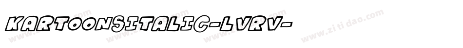 KartoonsItalic-lvrV字体转换