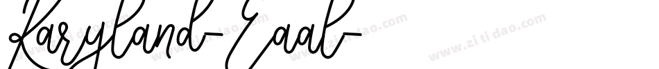 Karyland-Eaa7l字体转换