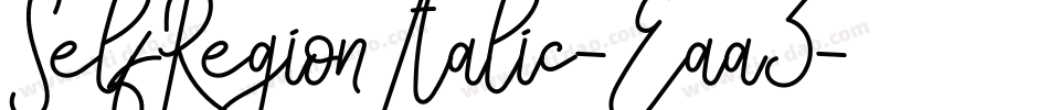 SelfRegionItalic-Eaa39字体转换