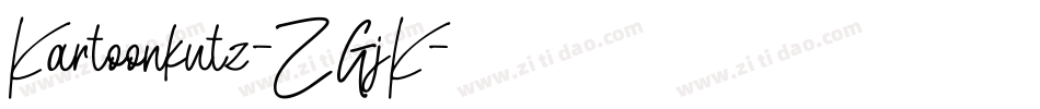 Kartoonkutz-ZGjK字体转换