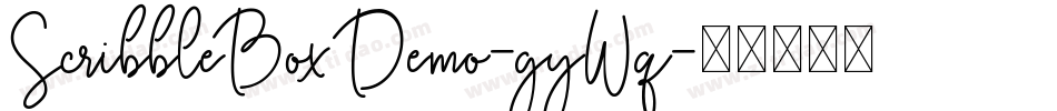 ScribbleBoxDemo-gyWq字体转换 ScribbleBoxDemo-gyWq字体转换