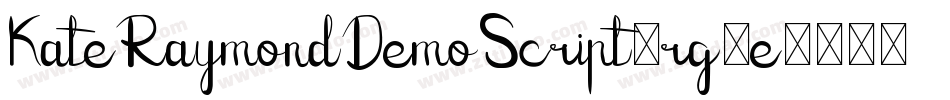 KateRaymondDemoScript-rg3e7字体转换