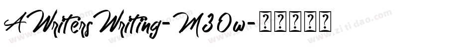 AWritersWriting-M30w字体转换
