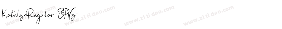 KathlynRegular-8PVz字体转换