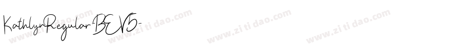 KathlynRegular-BEV5字体转换