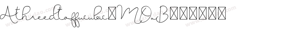 Athreedtoffucubic-MOaB字体转换