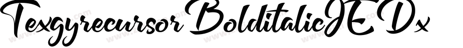 TexgyrecursorBolditalic-JEDx字体转换