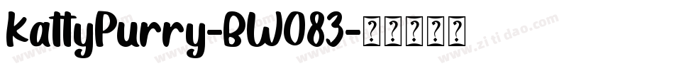 KattyPurry-BW083字体转换