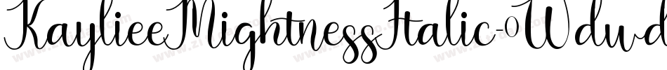 KaylieeMightnessItalic-0Wdwd字体转换