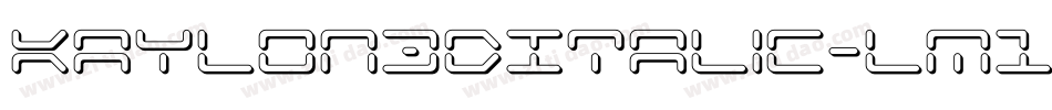 Kaylon3DItalic-lm1D字体转换