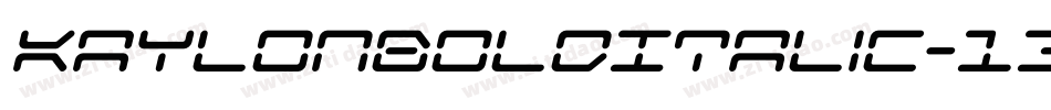 KaylonBoldItalic-13g0字体转换