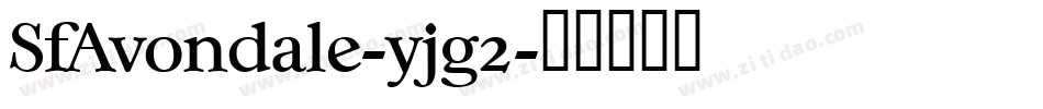 SfAvondale-yjg2字体转换