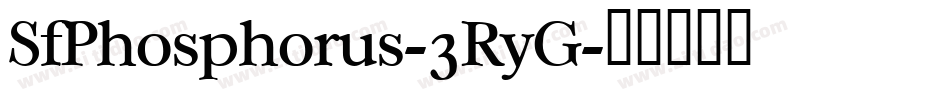 SfPhosphorus-3RyG字体转换