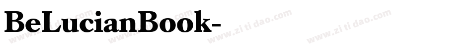 BeLucianBook字体转换