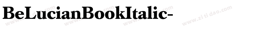 BeLucianBookItalic字体转换