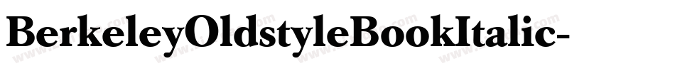 BerkeleyOldstyleBookItalic字体转换