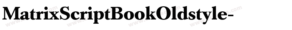 MatrixScriptBookOldstyle字体转换