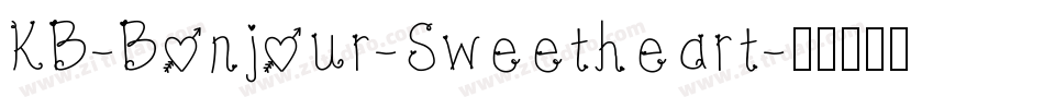 KB-Bonjour-Sweetheart字体转换