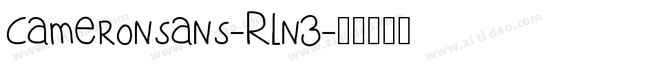 Cameronsans-Rln3字体转换