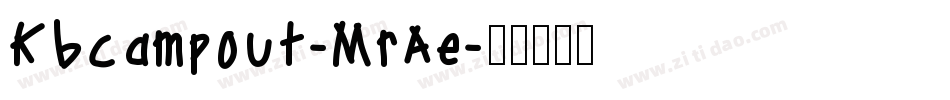Kbcampout-MrAe字体转换