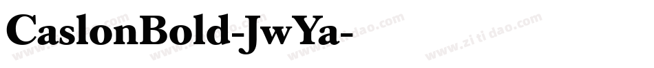 CaslonBold-JwYa字体转换