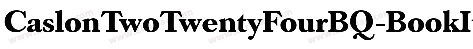 CaslonTwoTwentyFourBQ-BookItalic字体转换