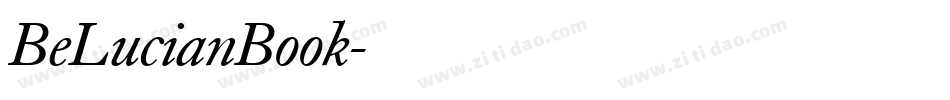 BeLucianBook字体转换