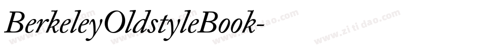 BerkeleyOldstyleBook字体转换