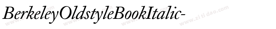 BerkeleyOldstyleBookItalic字体转换