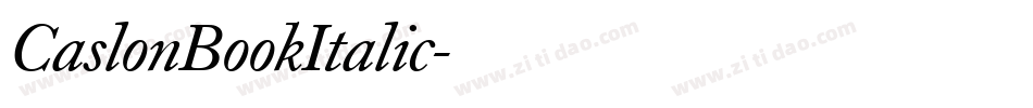 CaslonBookItalic字体转换